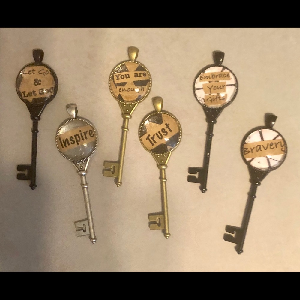 Inspirational key pendants